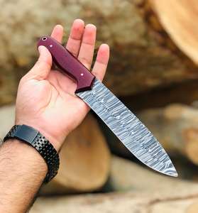 High-end Damascus Hunting Knife With Custom Hand Forged Premium Quality Damascus <b>Steel</b> Knife Best Design Customizable Handle - Product Image 4