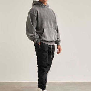 Sudadera con capucha de lavado ácido para hombre más vendida, manga larga de alta calidad, estilo Hip Hop de gran tamaño, estampado, precio bajo, sudaderas con capucha OEM de invierno para hombre - Product Image 2