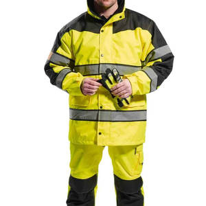 Gestion du trafic à grande vitesse Veste coupe-vent Vêtements de travail en coton d'extérieur Capuche amovible Style décontracté réfléchissant pour la sécurité routière - Product Image 6