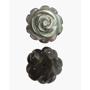 <b>Black</b> Shell MOP <b>Rose</b> Loose Beads - Product Image 1