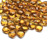 Coussin en citrine naturelle Briolette taillée à facettes jaune orange Pierres précieuses en vrac Jaipur Fabricant de quartz Novembre 1mm à 50mm
