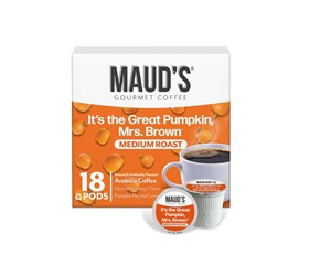 Cápsulas de Café con Sabor a Especias de Calabaza de Maud, 18 unidades - Café 100% Arábica de Tueste Medio - Product Image 1