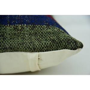 Multicolor Wool Kantha <b>Patchwork</b> Pillow 12x24 Inch Woven Vintage <b>Throw</b> Pillow - Product Image 4