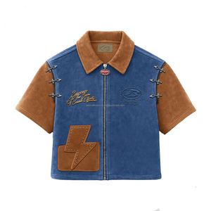 Camisetas Personalizadas con Cierre de 1/4 para Hombre, de Secado Rápido, Cuello Redondo, Manga Corta, para Uso Casual de Verano, 100% Algodón Transpirable - Product Image 1