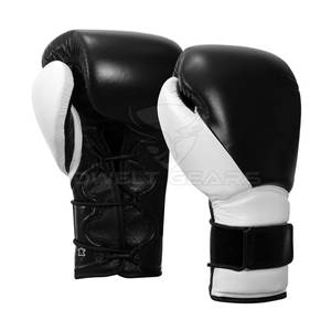 Guantes de boxeo de cuero PU con cordones ecológicos transpirables 2025 con opciones personalizadas para entrenamiento y competición - Product Image 6