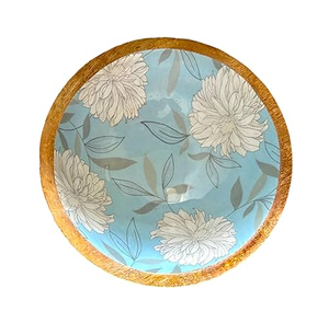 Ensaladera de madera impresa, juego de servidor de ensalada con mango decorativo, vajilla de cocina, cuenco impreso de grado alimenticio - Product Image 1