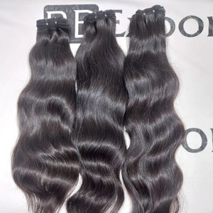 Authentic Raw South Indian Virgin Hair Machine Weft Bundles <b>Wig</b> Extensions Natural <b>Human</b> Hair Supply - Product Image 3