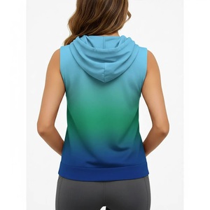 Sudadera sin mangas de alto rendimiento para mujer con diseño de sublimación y costuras planas de calidad estándar - Product Image 5