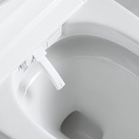 Ensemble de toilettes intelligentes en céramique moderne MWD, siphon en forme de P, télécommande incluse, design monobloc, chasse d'eau par siphon, siège chauffant, montage au sol
