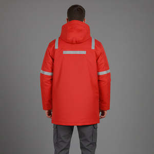 Veste de sécurité imperméable pour travailleurs OEM, fermeture éclair, pour hommes, haute visibilité, vert et noir, veste de travail réfléchissante pour la construction - Product Image 5