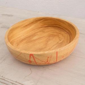 Ensaladera de madera artesanal adornada de alta calidad para servir frutas de cocina a granel venta al por mayor - Product Image 3