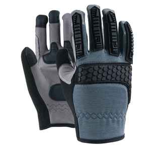 Top quality best Cow Goatskin Grain Leather Mechanic <b>Gloves</b> <b>Driver</b> <b>Gloves</b> Anti-Cut Anti-Impact Functions Mechanic <b>Gloves</b> - Product Image 6