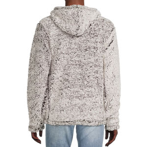 Wholesale Custom Unisex Fleece <b>Sherpa</b> Fur <b>Lined</b> Hoodie Embroidery Warm Fluffy Hoodie Hooded Sweatshirt Men's Winter Heavy Hoodie - Product Image 2