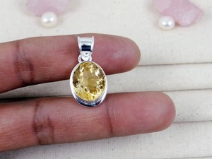 Venta al por mayor 925 plata esterlina estilo bohemio COLLAR COLGANTE citrino piedra preciosa regalo de boda perfecto colgantes finos encantos 925 sello - Product Image 4