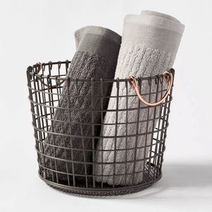 Cesta de hierro de calidad superior, forma redonda, tamaño personalizado, cesta de almacenamiento de frutas de hierro de S H Inc India - Product Image 2