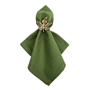 Ronds de serviette en acier inoxydable or et argent décorations de Banquet de mariage haut de gamme anneau de serviette nouveauté jacin d'eau fait à la main - Product Image 4