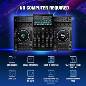 Denon DJ Prime 4 + Standalone DJ điều khiển với gốc tách trên 4 sàn - Product Image 3
