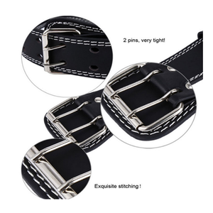 Cinturón de levantamiento de pesas de cuero de vaca personalizado de alta calidad palanca de culturismo acero con soporte trasero de logotipo - Product Image 6