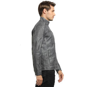 Veste en cuir d'hiver pour homme sur mesure, très populaire, de haute qualité, service OEM, col montant, écologique, séchage rapide, vêtements d'extérieur - Product Image 6