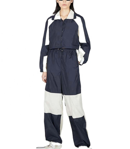 Fashion Ladies Fitness Wear Two Piece <b>Set</b> Loose Fit Outdoor Running Casual Elastic Cuffs Workout Windbreaker Tracksuit For <b>Women</b> - Product Image 1