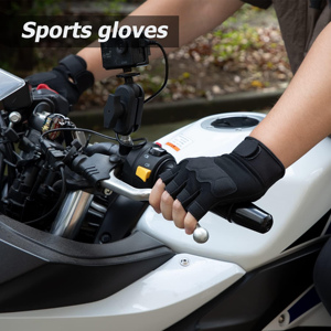 Gants tactiques sans doigts en cuir respirant demi-doigt pour moto Gym chasse cyclisme et activités de plein air - Product Image 4
