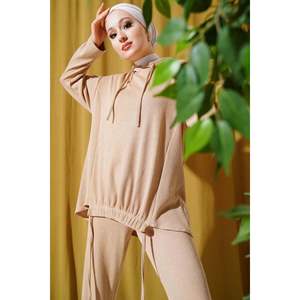 Ensemble 2 pièces élastique à capuche pour femme Design imprimé pierre - Product Image 4