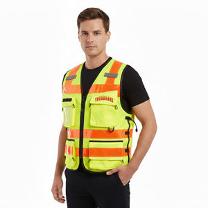 Haute qualité, logo personnalisé, haute visibilité, multi-poches, ANSI Classe 2, maille, certifié EN ISO 20471, imperméable, LED clignotante, sécurité réfléchissante - Product Image 4