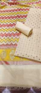 วัสดุชุดผ้าไหมผ้าฝ้ายเหมาะสำหรับขายโดยนักออกแบบเสื้อผ้าและเหมาะสำหรับการทำชุด - Product Image 6