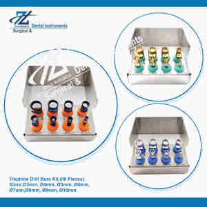 Kit de Brocas Trephine para Implantes Dentales, 8 Piezas, Recubrimiento Azul, Manual, Metal, Grado Médico, Origen Pakistán - Product Image 5