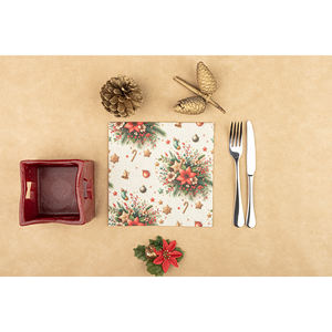 40x40cm <b>Candy</b> <b>Canes</b> Digital Print Napkins Bambulux Eco 50pcs B2B - Product Image 1