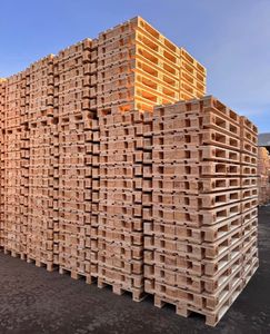Paletas de madera Euro usadas de una sola cara, de entrada de 4 vías, fabricadas en Alemania, para venta al por mayor. - Product Image 3