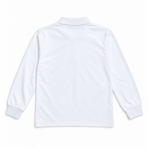 Camisa Polo Blanca de Manga Larga para Niños, Uniforme Escolar de Algodón, Camisas Polo para Niños - Product Image 2