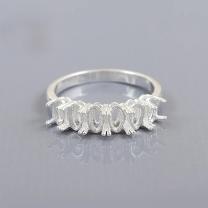 2025 925ทึบสเตอริงเงิน4x6มม. แหวนง่ามรูปไข่การตั้งค่าว่างเปล่าตัวเรือนแหวนที่ระลึกของขวัญวันแรงงาน - Product Image 3