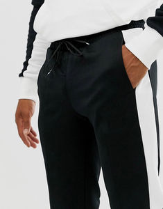 Vente en gros de survêtements de sport pour hommes, coupe ajustée, survêtement colorblock, sweat à capuche de sport 100% coton, taille plus, caractéristiques d'entraînement, imprimés - Product Image 5