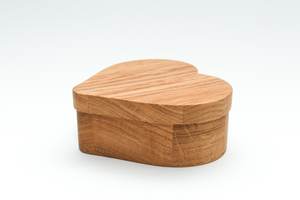 Boîte à bijoux en bois poli décorative en forme de cœur, style vintage, en bois massif, faite à la main, multifonctionnelle, boîte de rangement pour bibelots pour mariage - Product Image 5