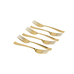 Cubiertos modernos, utensilios decorativos de oro rosa, juego de cubiertos para boda, hogar y restaurante, espejado acero inoxidable, acero - Product Image 3