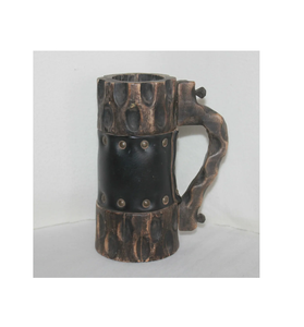 Chope à bière en bois la plus exigeante avec poignée Accessoire ménager au design unique Exportateur de chope à bière de luxe de haute qualité d'Inde - Product Image 4