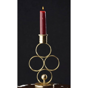 Candelabro Piramidal Moderno de Latón Macizo, Portavelas Geométrico para Decoración del Hogar, Centro de Mesa de Metal Único - Product Image 6