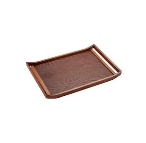 Bandeja DE SERVICIO DE Color marrón de madera Natural para el hogar y el Hotel, utensilios de cocina de mesa, bandeja para servir alimentos y aperitivos hecha a mano - Product Image 1