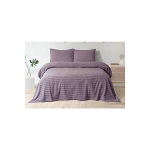 Ensemble de couvertures doubles modernes Twist 3 pièces 220x240 cm Plum, ensembles de draps et de taies d'oreiller en boîte - Product Image 2