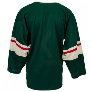 Vêtements de sport pour adultes en sublimation en gros, impression personnalisée, haute qualité, ensembles de maillots de hockey sur glace unisexes, 100% polyester, confortables - Product Image 2