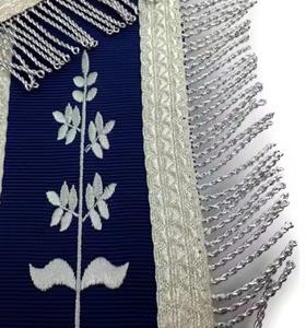 Tablier maçonnique brodé sur mesure, tablier de cérémonie artisanal pour les événements fratéraux - Product Image 5