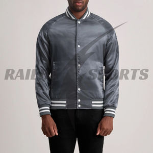 Gran oferta, abrigo de bombardero de calidad superior personalizado para hombre, chaqueta universitaria de cuero de seda de lana, chaqueta de béisbol universitaria de tendencia con soporte - Product Image 1