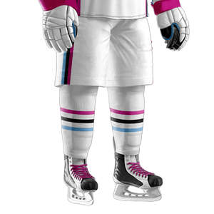 Ensembles d'uniformes de hockey sur glace en gros, logo personnalisé, sports d'équipe, conception personnalisée robuste, 100% polyester respirant, séchage rapide, 2 ensembles - Product Image 6