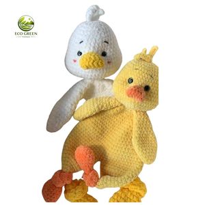 Handmade Crochet Duck <b>Plush</b> <b>Toy</b> Soft Stuffed Animal Huggable Baby Lovey Gift Custom Size Customer's Label - Product Image 1
