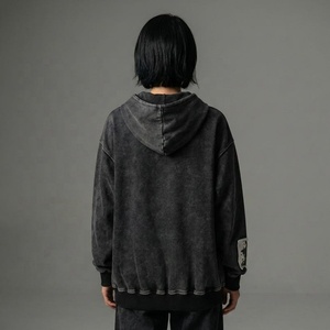 Customize Cheap Price Unisex Oversized Winter Fleece <b>Pullover</b> Hoodies Heavy Weight 100% Cotton Zipper Digital Printing Solid - Product Image 3