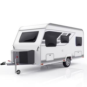 Caravan Camping trailer for sale featuring a 4 berth layout with spacious shower toilet and <b>solar</b> <b>panel</b> setup - Product Image 4