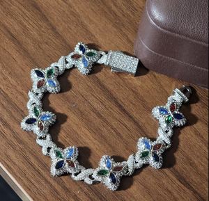 Pulseras de hoja chapadas en oro y plata de 7 pulgadas y 8 pulgadas, pulsera de mujer helada, joyería de Hip Hop, regalos de cumpleaños para ella, regalos de aniversario - Product Image 1