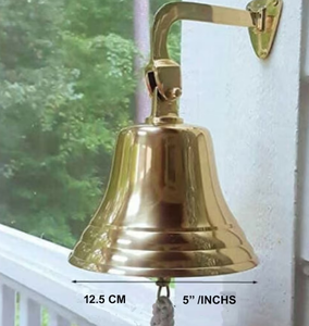 Campana de Barco de Latón Sólido de Alta Calidad, Estilo Vintage, para Puerta de Pub o Escuela, con Soporte de Pared, Regalos de Navidad, Campana Náutica Vintage para Pared - Product Image 2