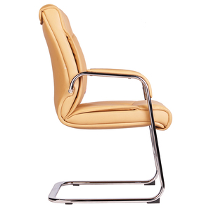 Floria02 Ergonomic Kneeling Chair for Conference Room Leather Upholstered with Fixed Armrest HOCQ68005 - Product Image 5